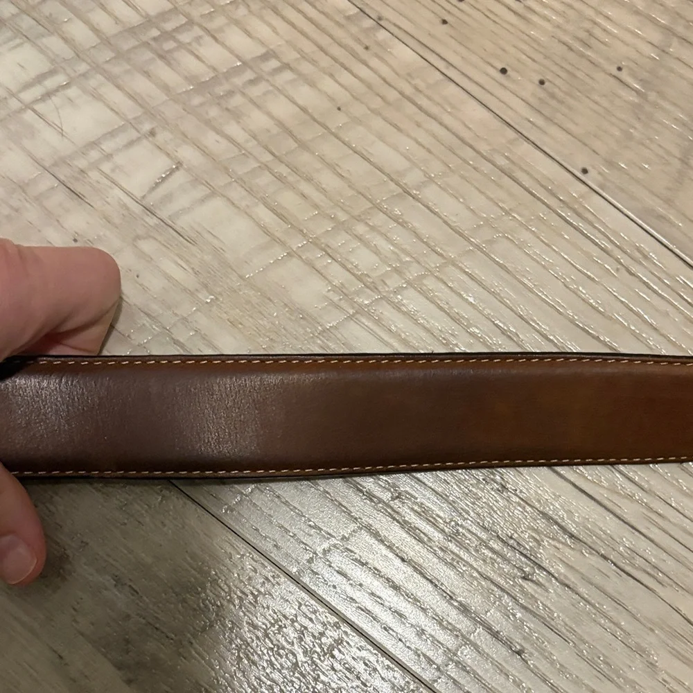 Silver Creek Brown Leather Belt size 36 - Picture 5 of 8